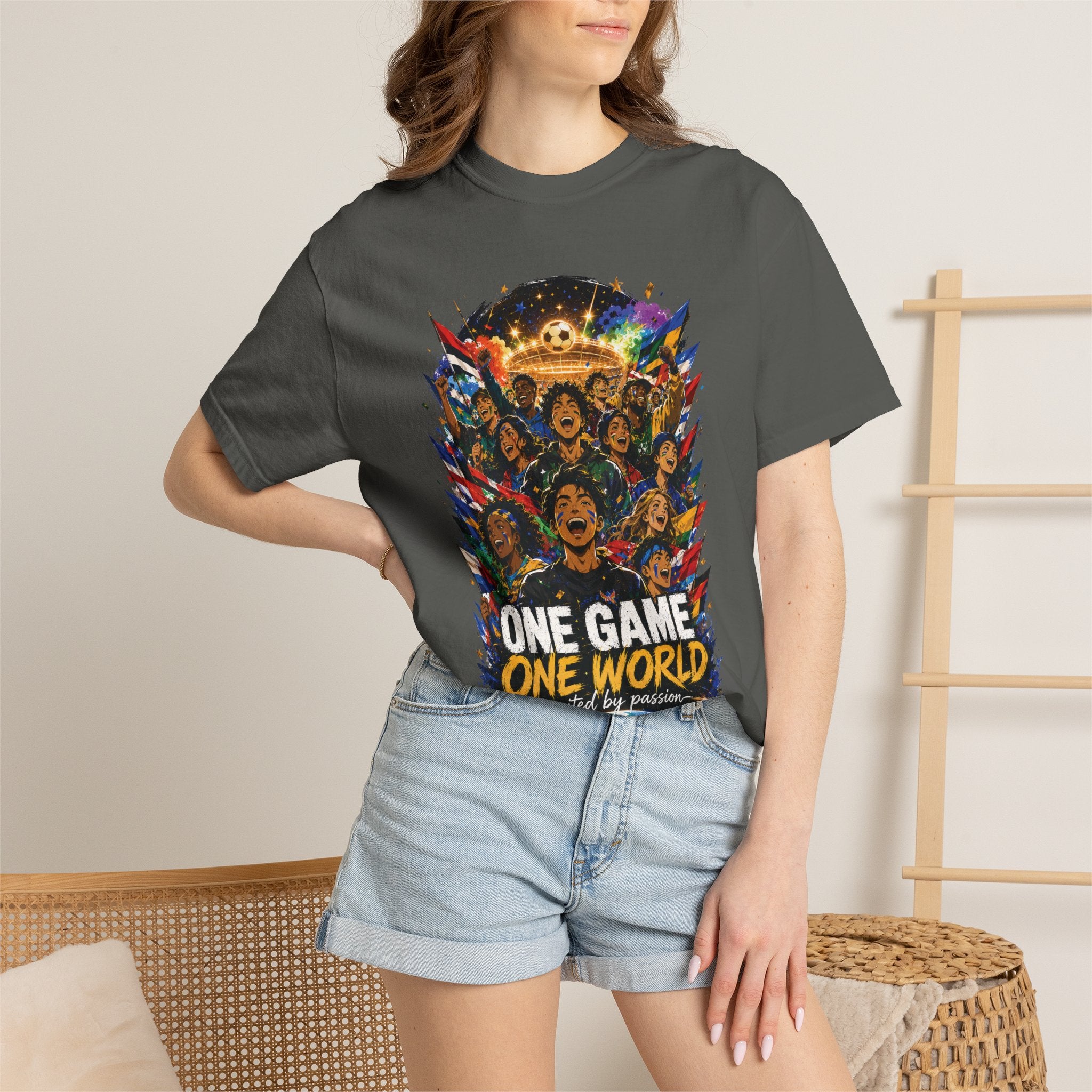 One Game One World Soccer T-Shirt — International Football Fans Graphic Tee
