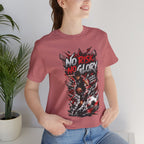 No Risk No Glory Soccer T-Shirt — Dynamic Football Player Graphic Tee