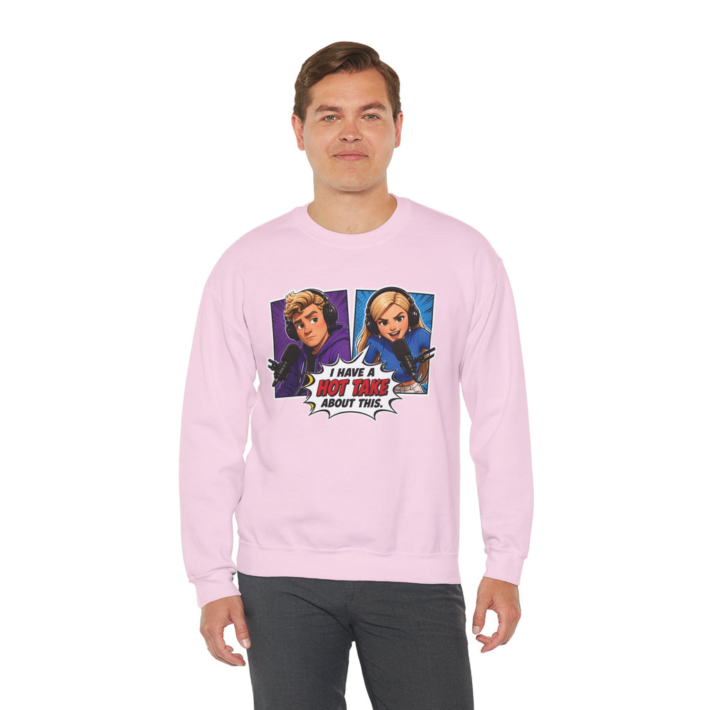 Hot Take Central I Have a Hot Take About This Pop Art Crewneck Sweatshirt