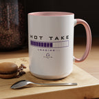 Accent Coffee Mug — "Hot Take Loading" Progress Bar Coffee Mug