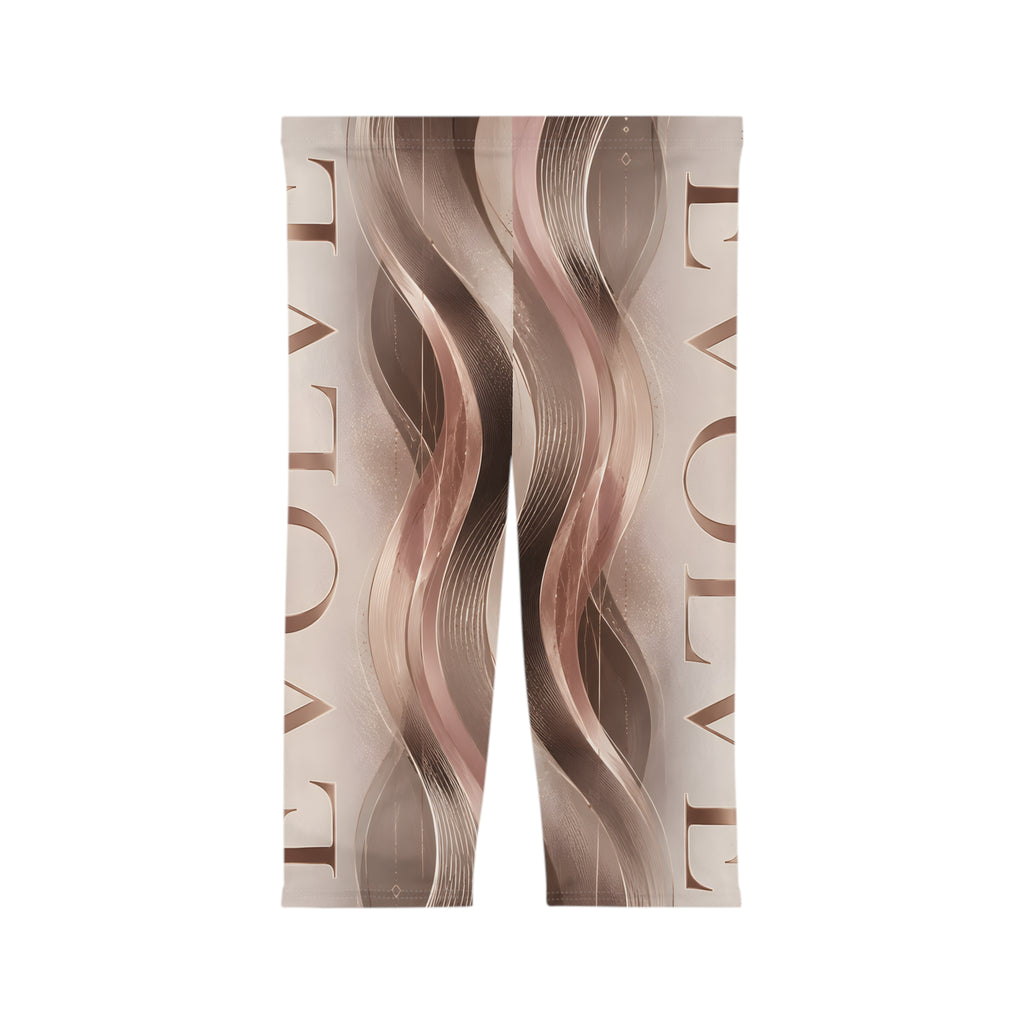 Evolve Rose Gold Swirl Capri Leggings
