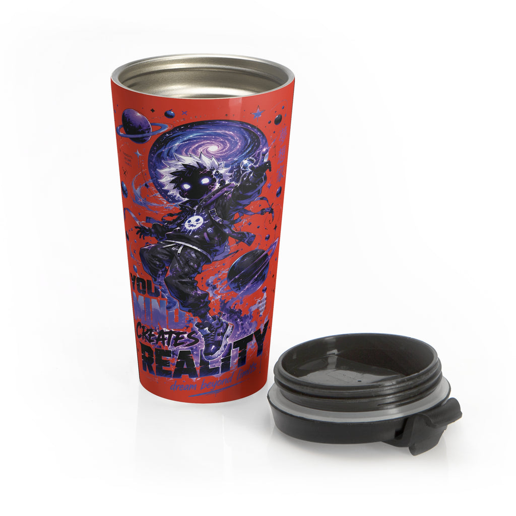 Your Mind Creates Reality Cosmic 15oz Travel Mug Magic Pink