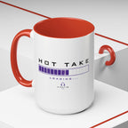 Accent Coffee Mug — "Hot Take Loading" Progress Bar Coffee Mug