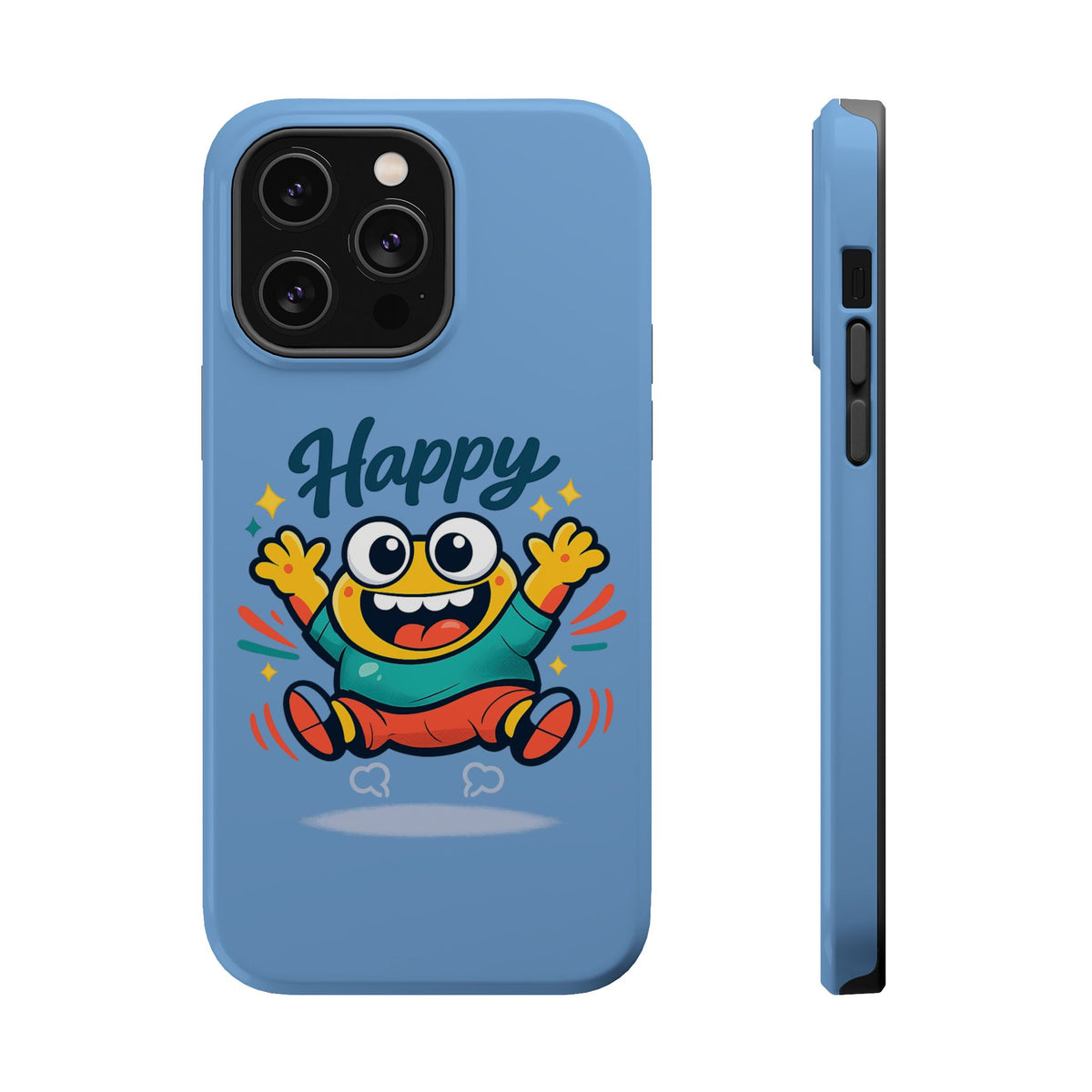 Happy Monster Magnetic Protective Phone Case Blue