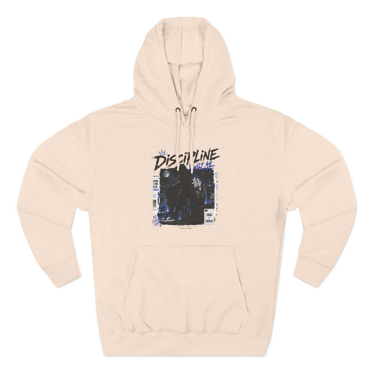 Discipline Built Me Graphic Hoodie Vintage Streetwear