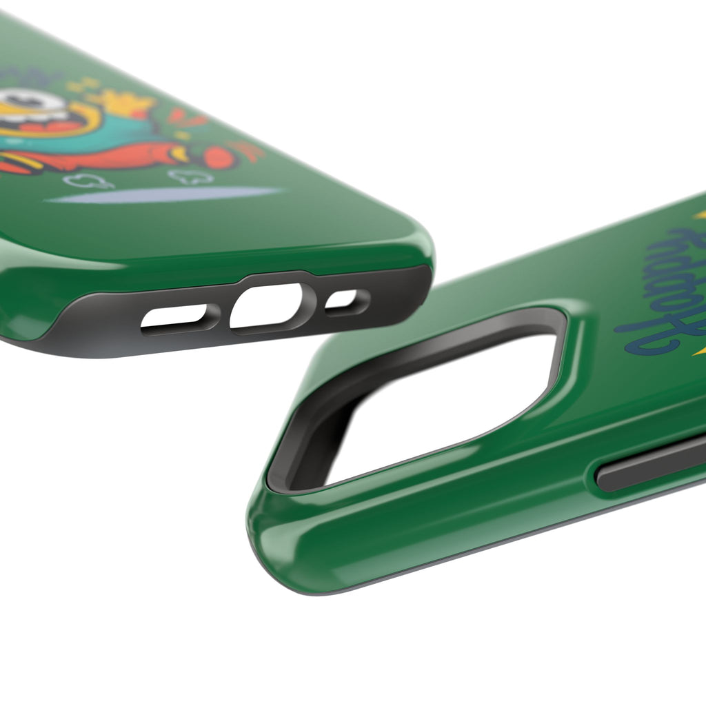 Happy Monster Magnetic Protective Phone Case Green
