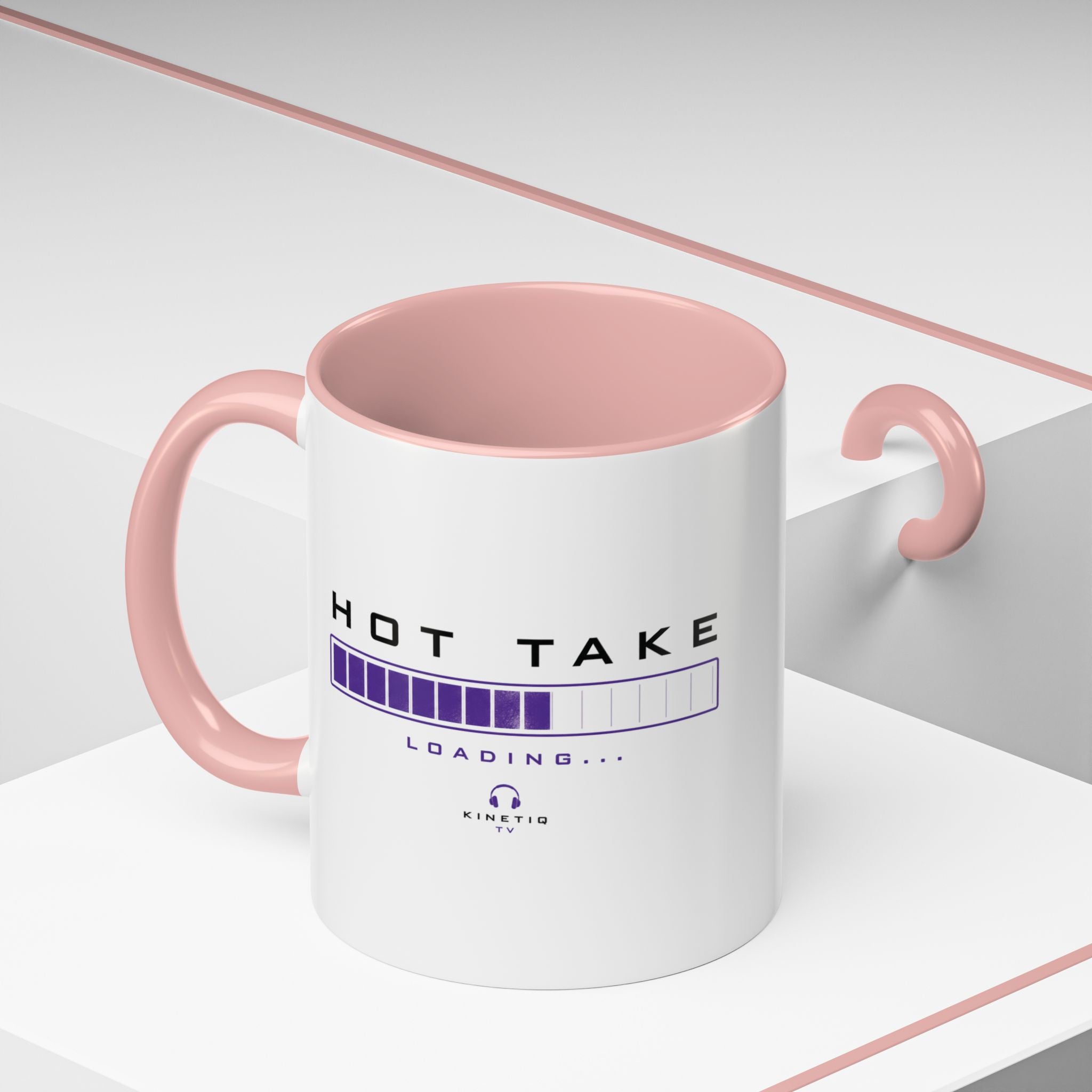 Accent Coffee Mug — "Hot Take Loading" Progress Bar Coffee Mug