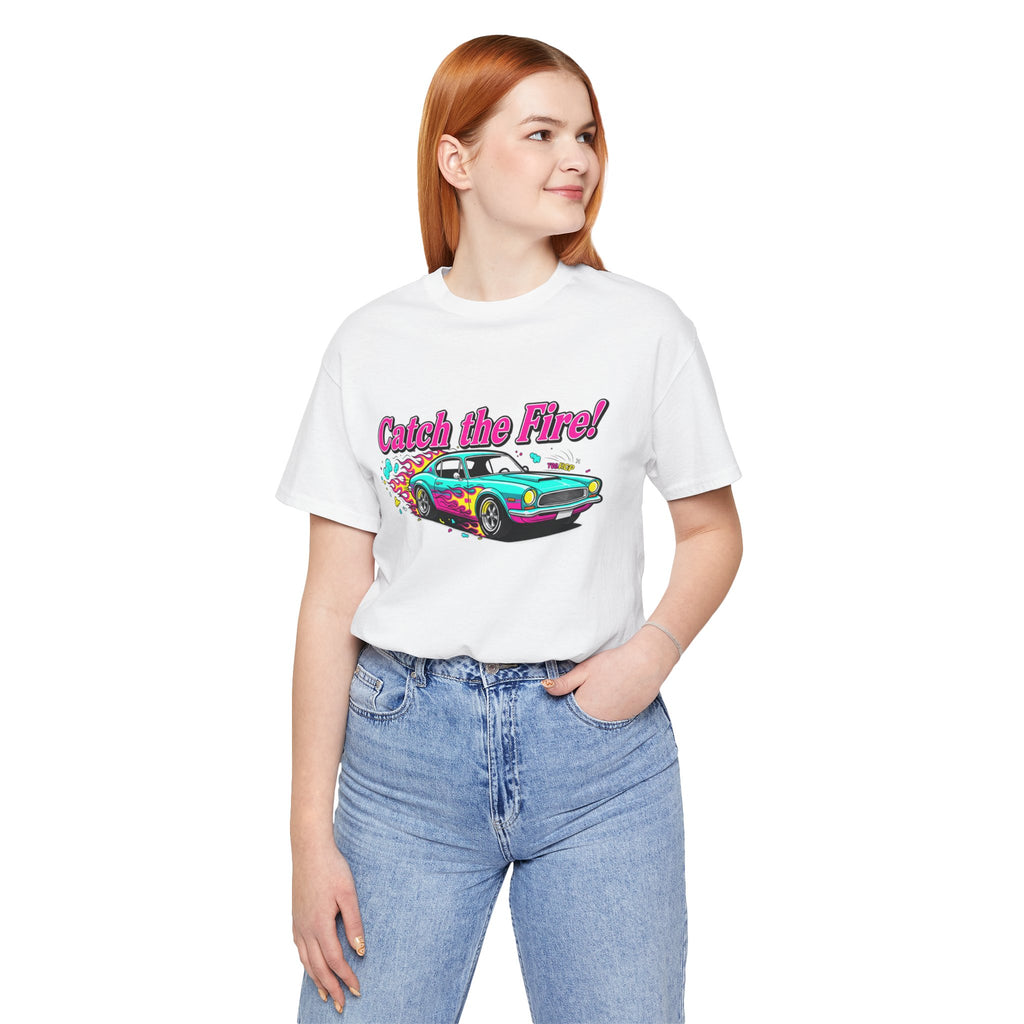 Retro Cartoon Dragster T-Shirt – Vintage Racing Flame Graphic Tee