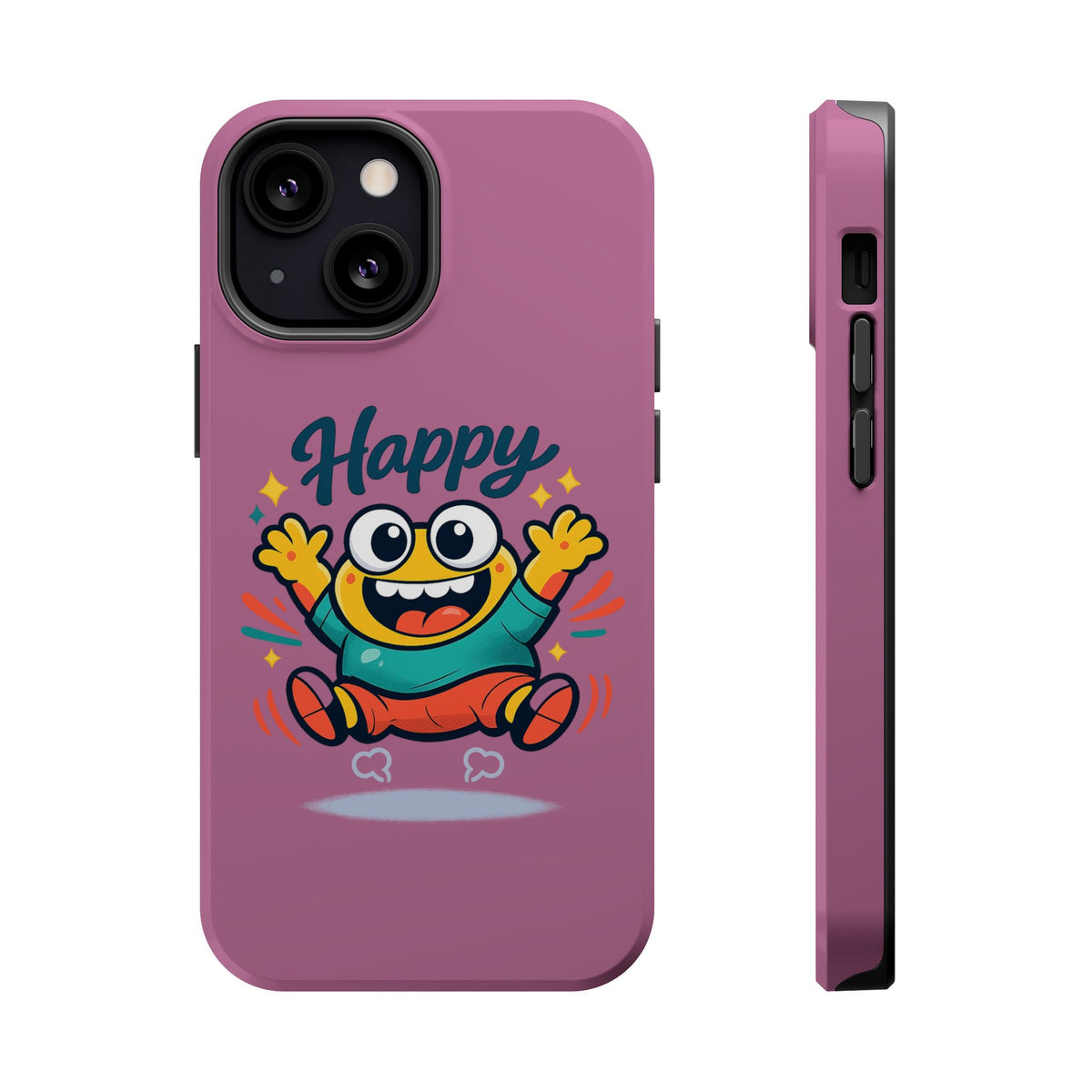 Happy Monster Magnetic Protective Phone Case Pink