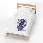 Velveteen Plush Blanket — Cosmic Astronaut 'Your Mind Creates Reality' Soft Throw