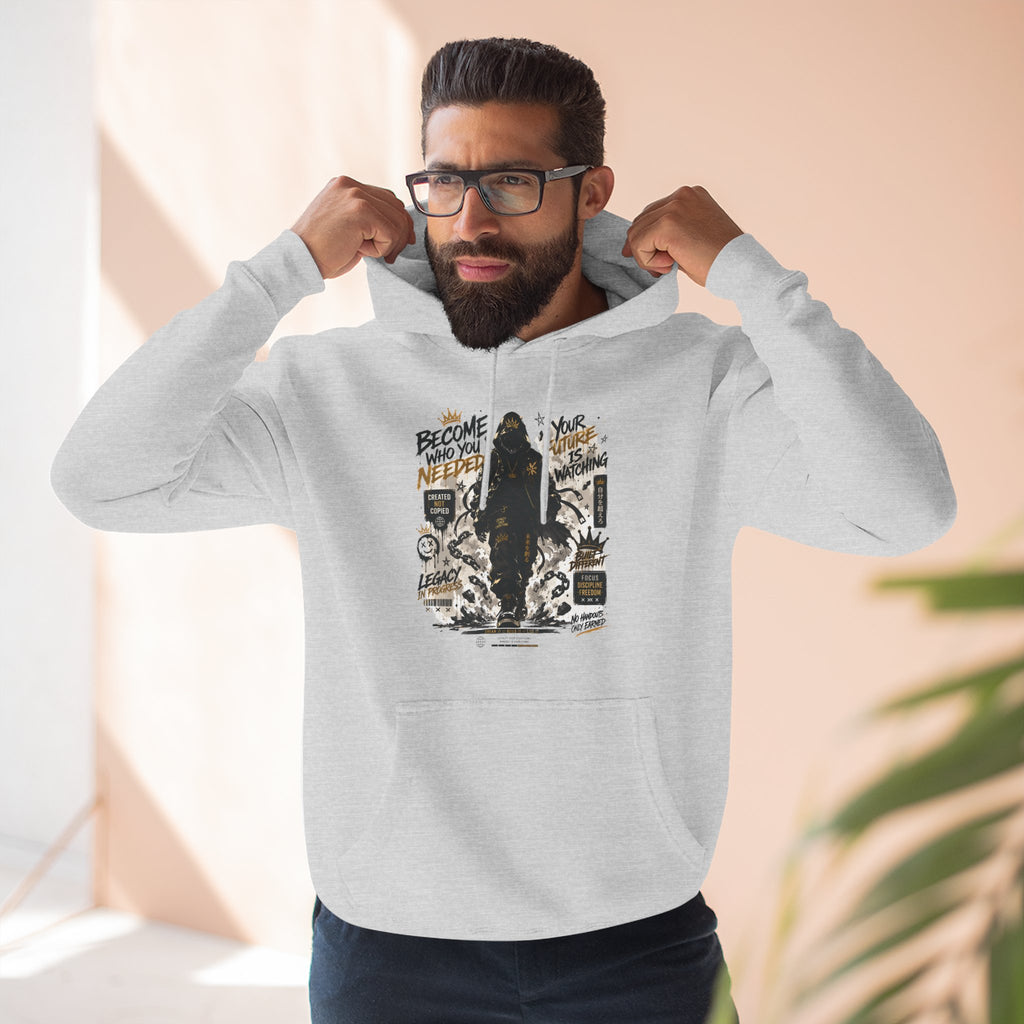 Adventure Hoodie — "Become Your Own Hero" Graphic Pullover