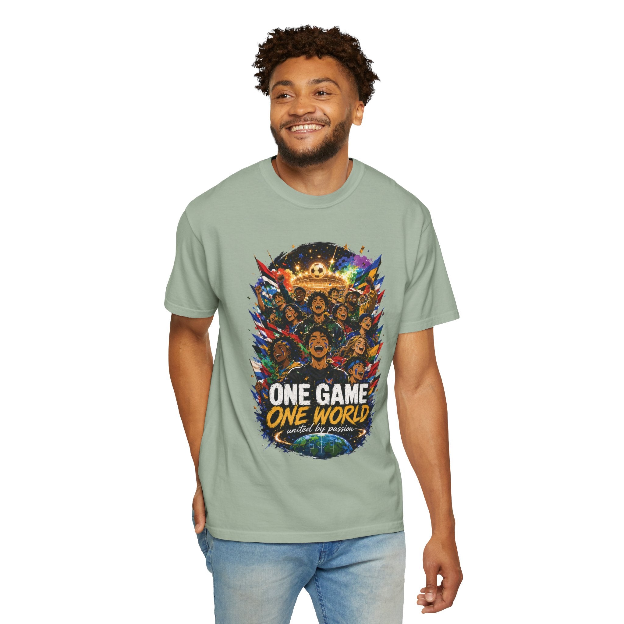 One Game One World Soccer T-Shirt — International Football Fans Graphic Tee