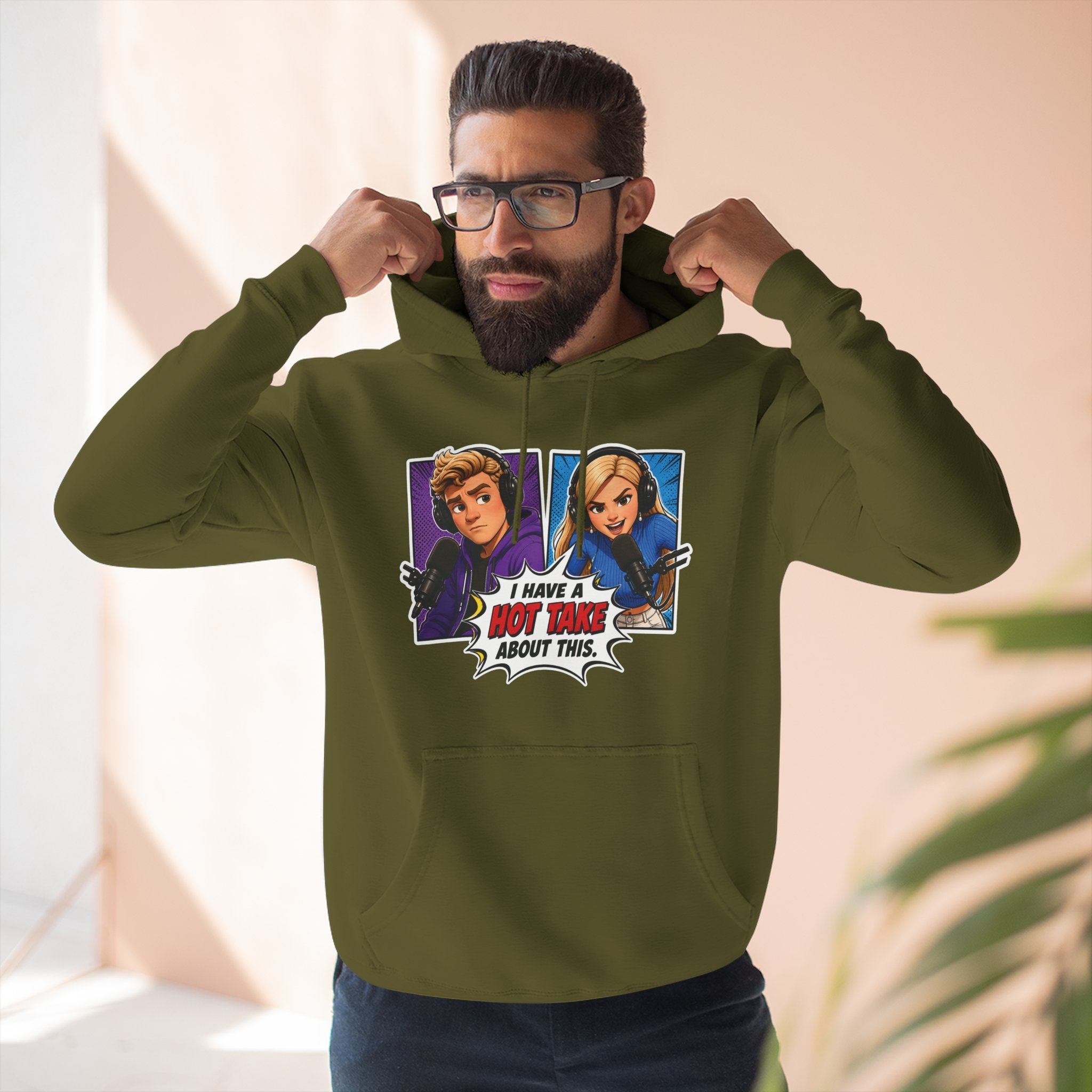Comic Pop Art Hoodie — “I Have a Hot Take About This” Graphic Pullover
