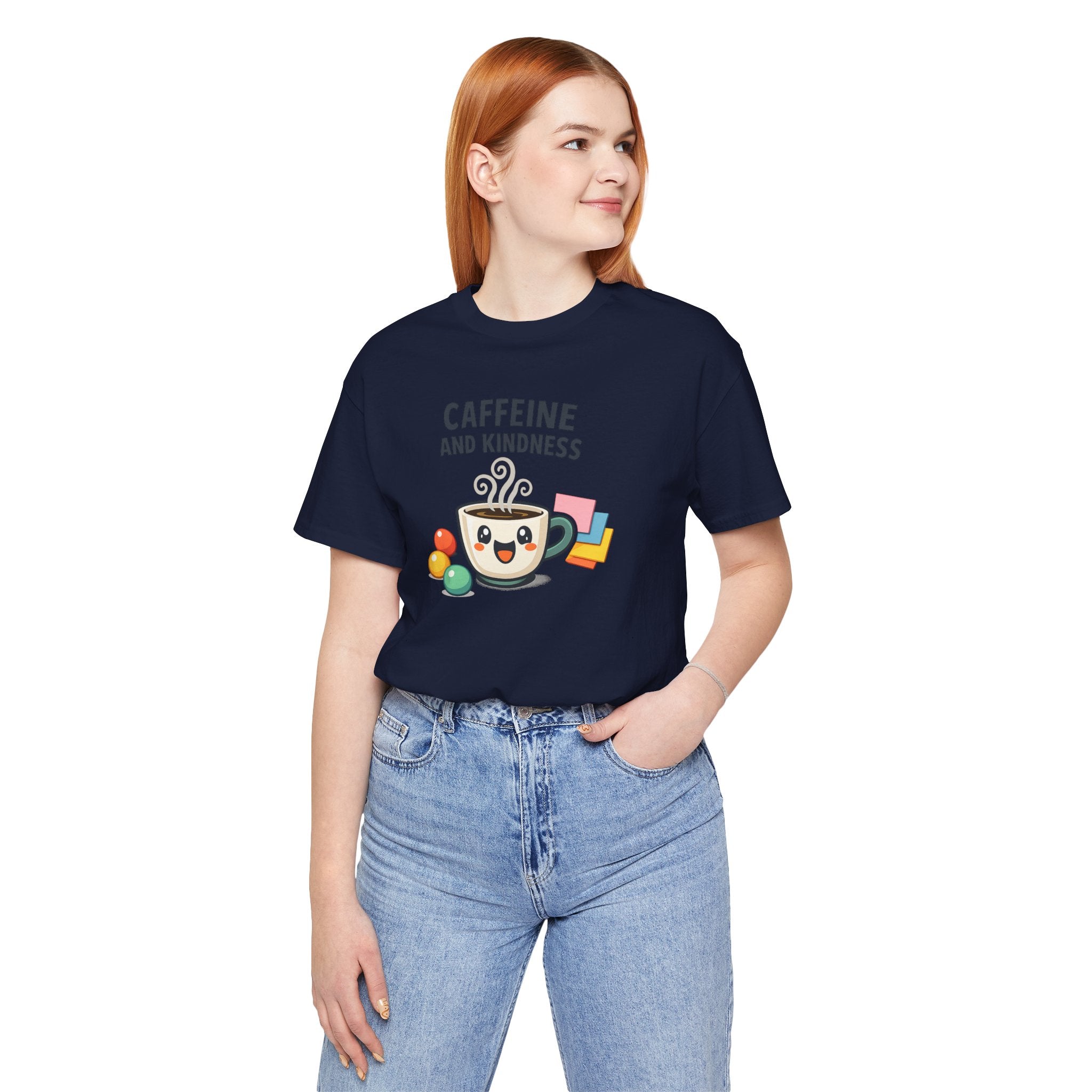 Caffeine and Kindness T-Shirt - Casual Coffee Graphic Tee