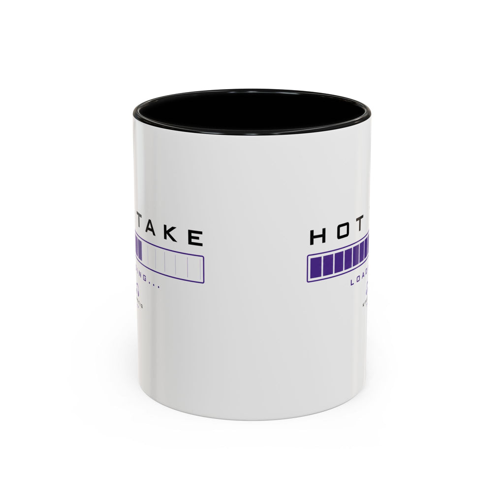 Accent Coffee Mug — "Hot Take Loading" Progress Bar Coffee Mug