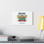 Happy Blob Cartoon Canvas | Bold Cartoon, Thick Outline, Kawaii Minimal