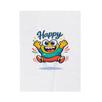 Happy Mood Face Velveteen Blanket - Cute Cartoon Throw
