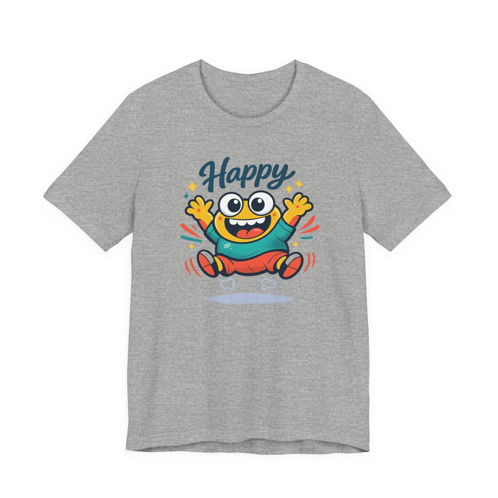 Happy Mood Blob Tee | kawaii minimal, thick outline emoji cartoon