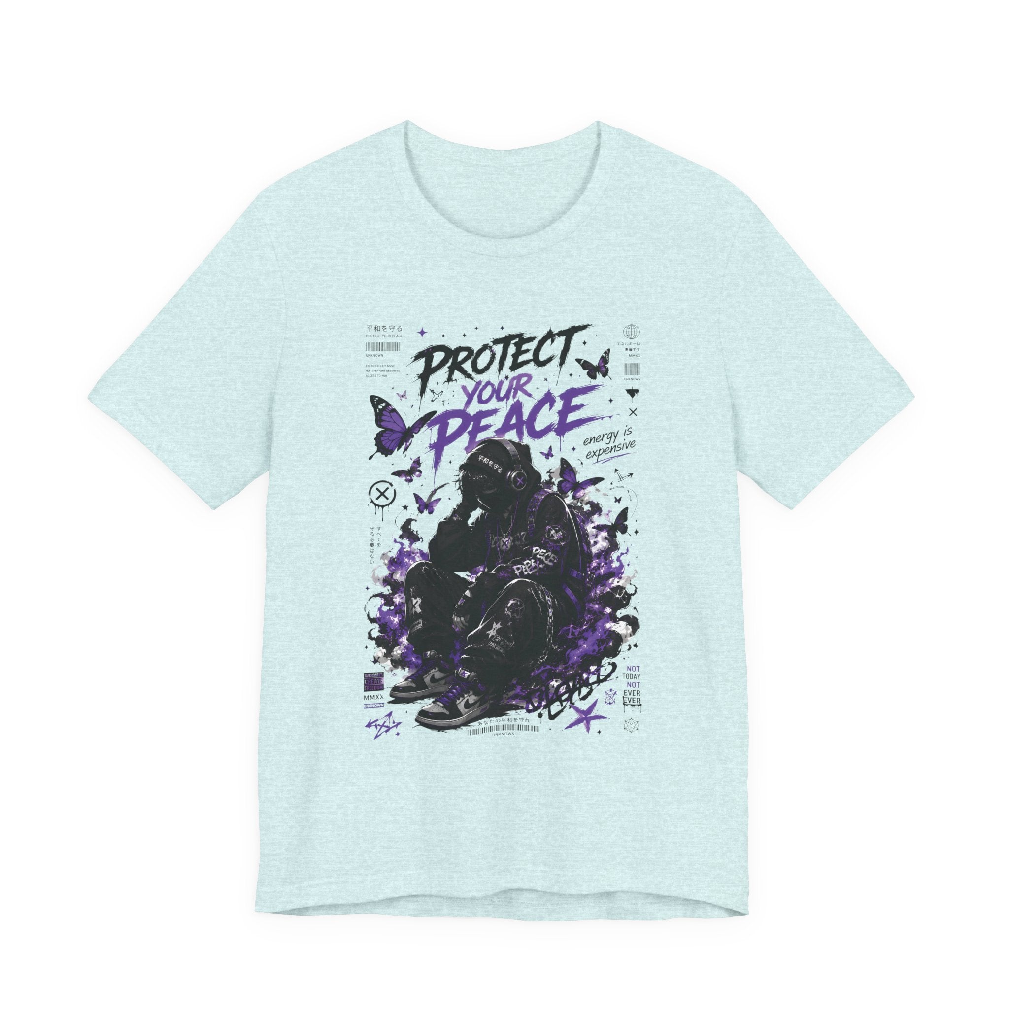 Protect Your Peace T-Shirt — Gothic Butterfly Graphic Tee