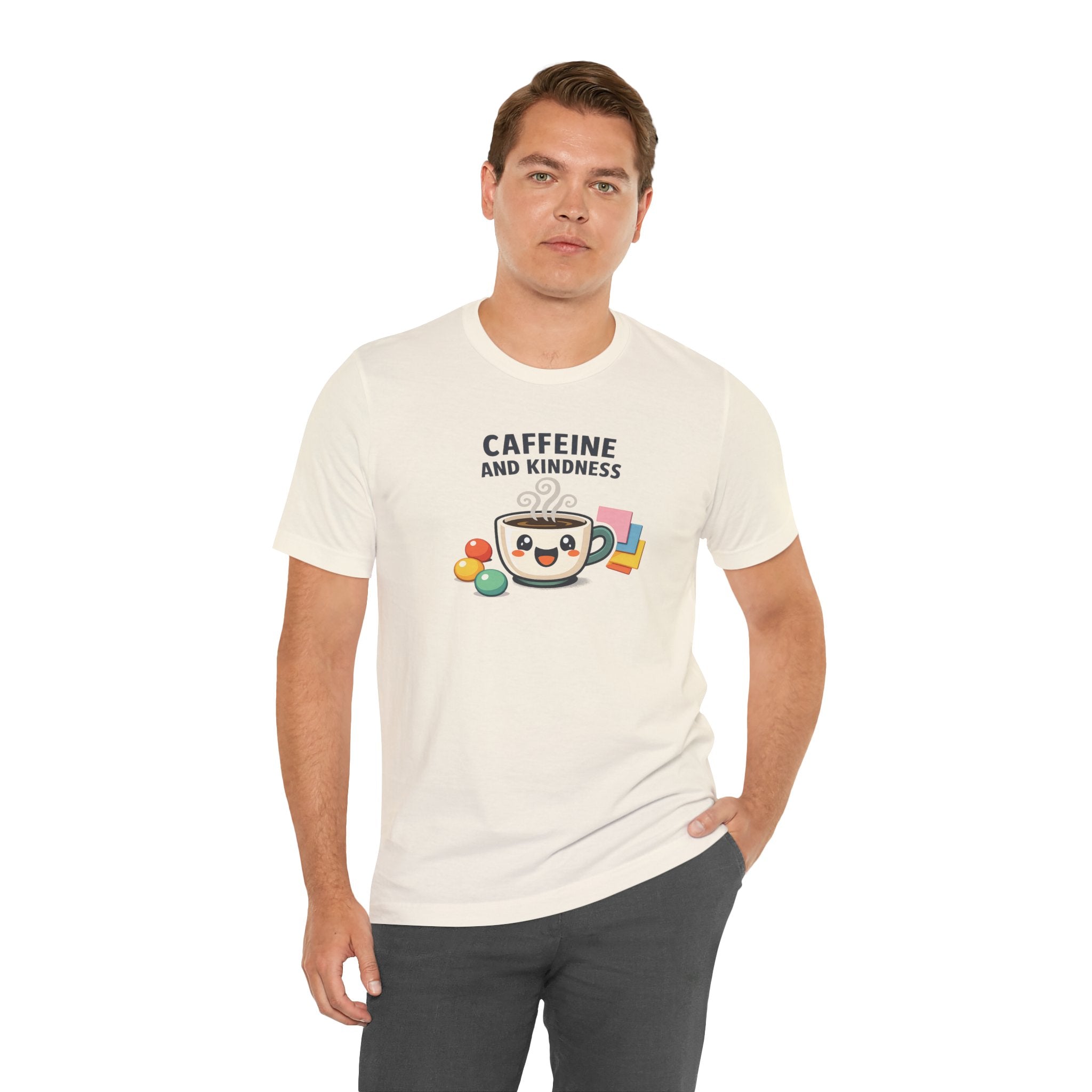 Caffeine and Kindness Tee | office humor, coffee fuel