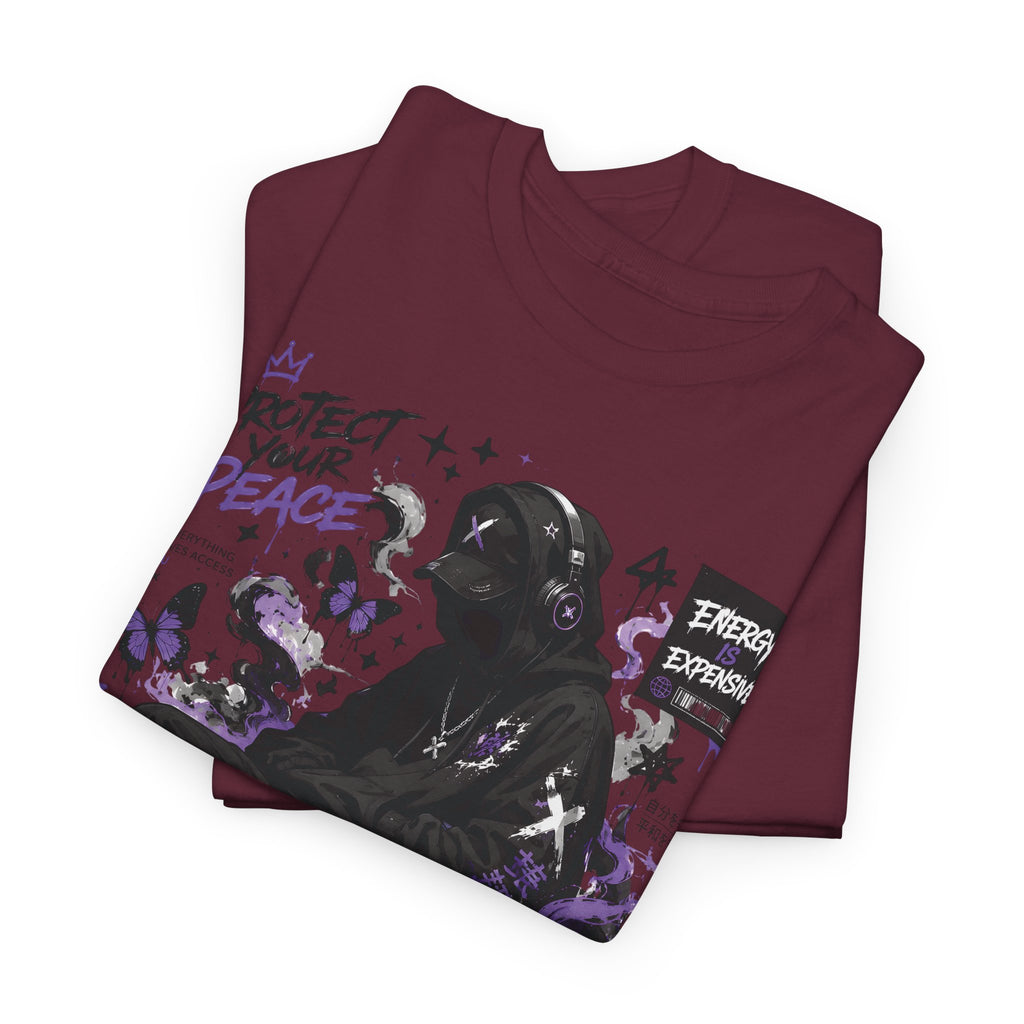 Peacekeeper Anime Graphic Tee — Purple Aesthetic Streetwear