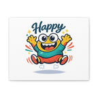 Happy Blob Cartoon Canvas | Bold Cartoon, Thick Outline, Kawaii Minimal