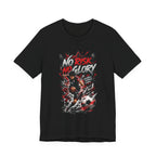 No Risk No Glory Soccer T-Shirt — Dynamic Football Player Graphic Tee