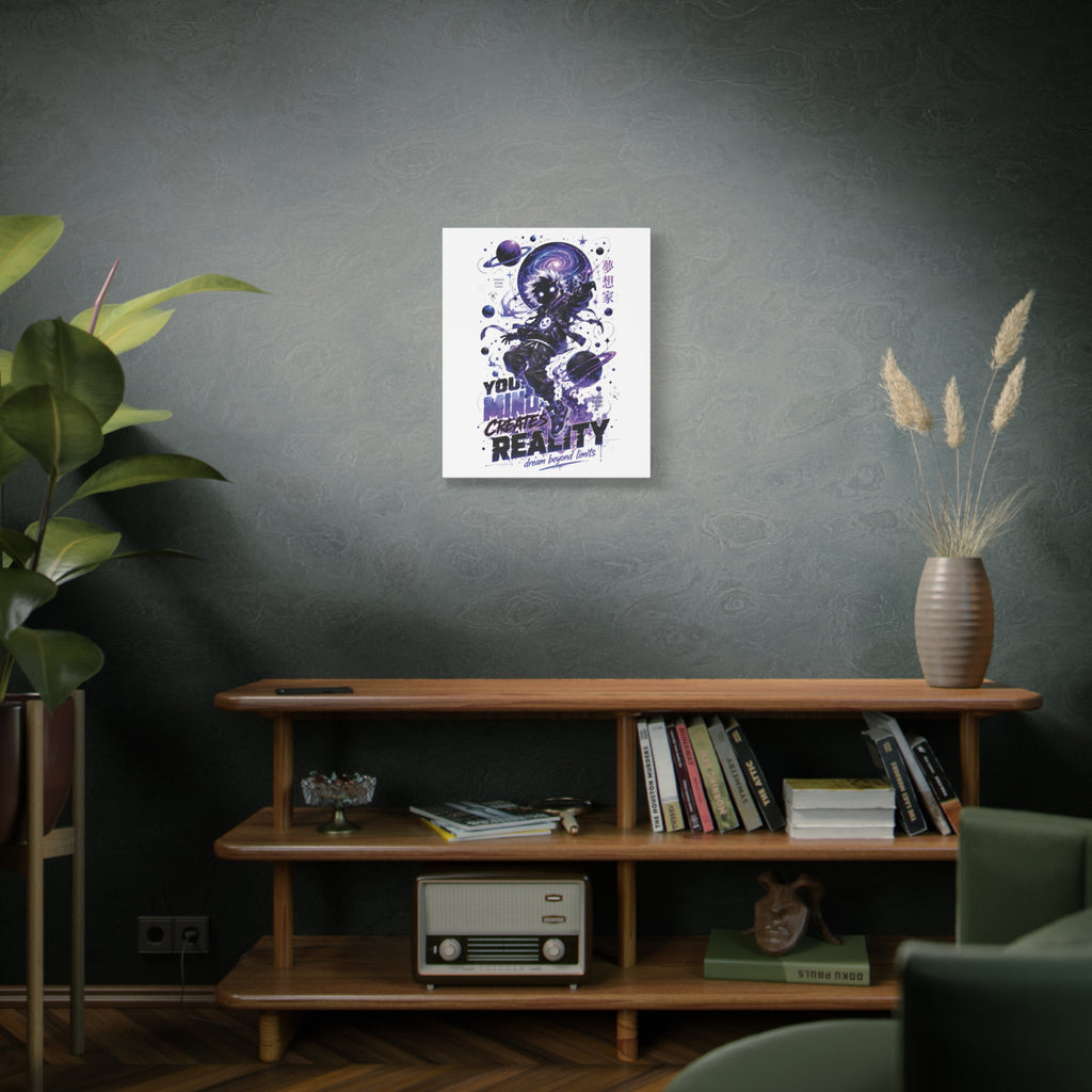 Space Astronaut Canvas Print — “You Mind Creates Reality” Inspirational Wall Art
