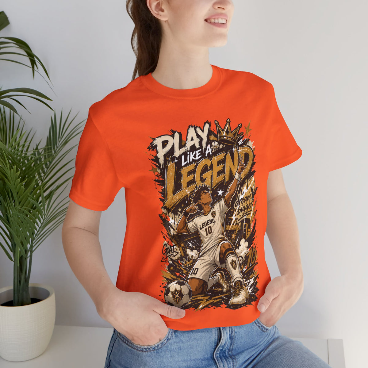 Play Like a Legend Soccer Graphic T Shirt