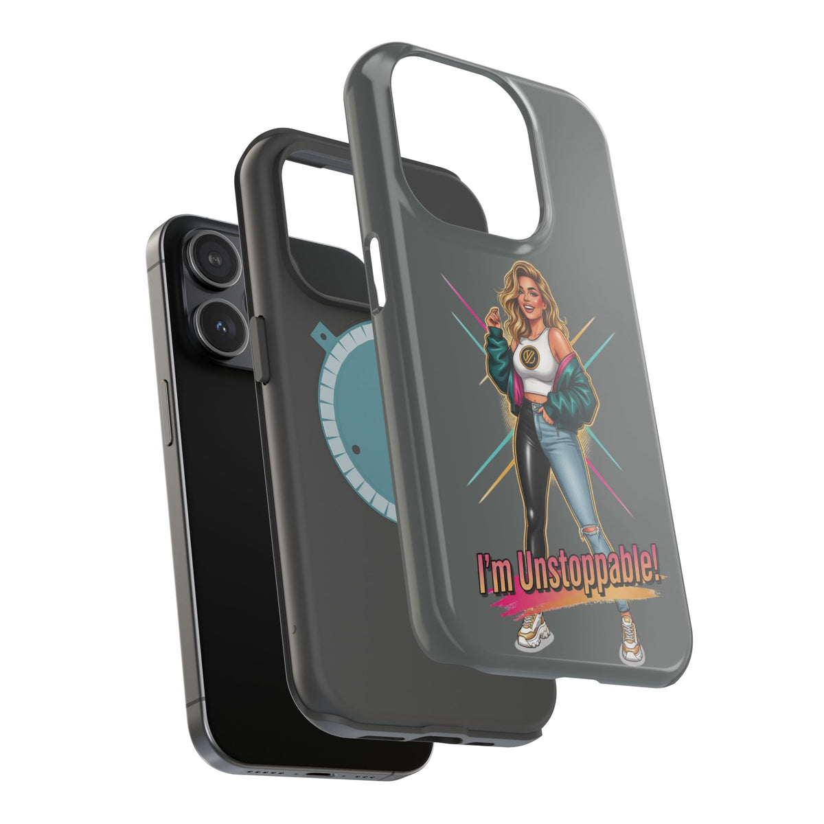 I'm Unstoppable Magnetic Protective Phone Case Gray
