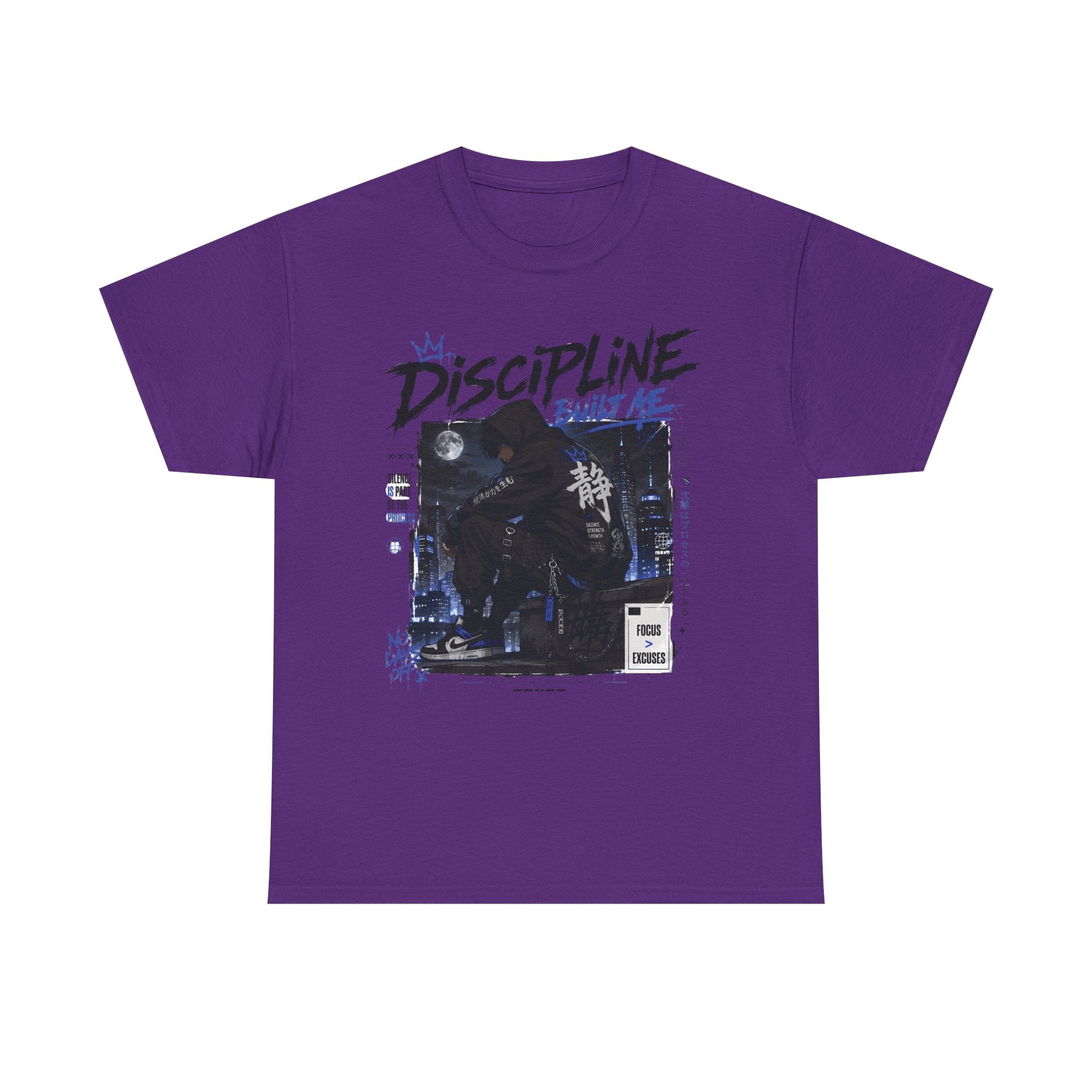Discipline Anime Graphic Tee — Night Samurai Streetwear