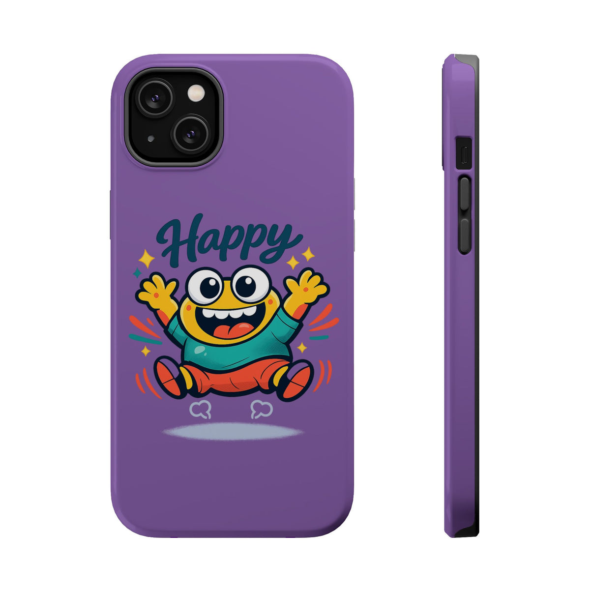 Happy Monster Magnetic Protective Phone Case Purple