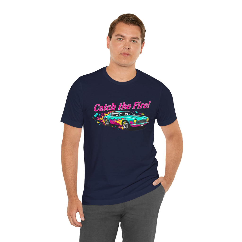 Retro Cartoon Dragster T-Shirt – Vintage Racing Flame Graphic Tee