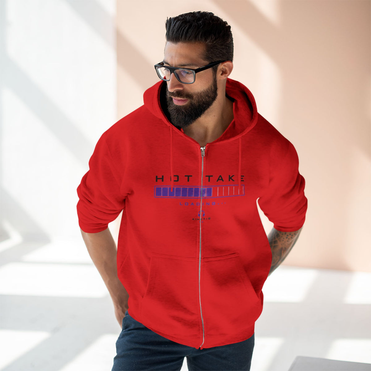 Hot Take Central Hot Take Loading Full Zip Hoodie