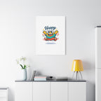 Happy Blob Cartoon Canvas Bold Kawaii Wall Art
