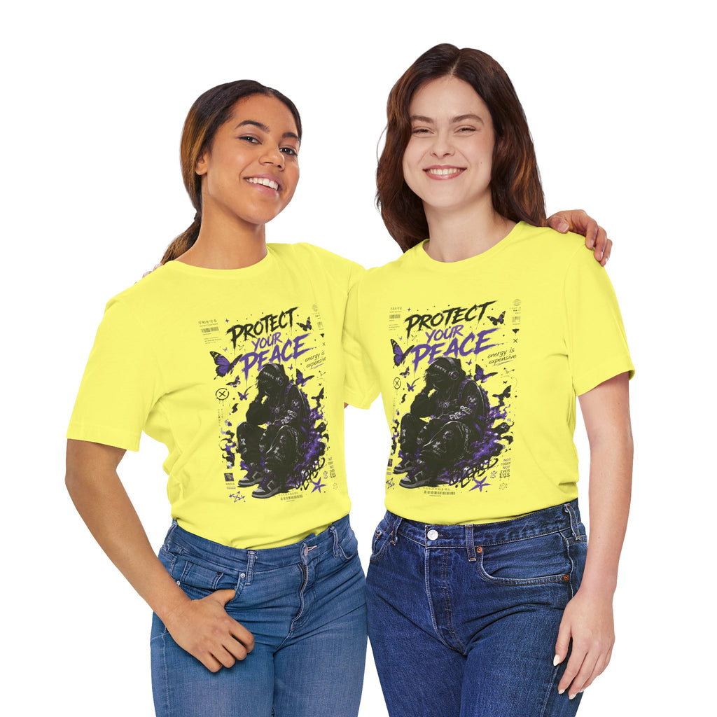 Protect Your Peace Gothic Butterfly Graphic T Shirt
