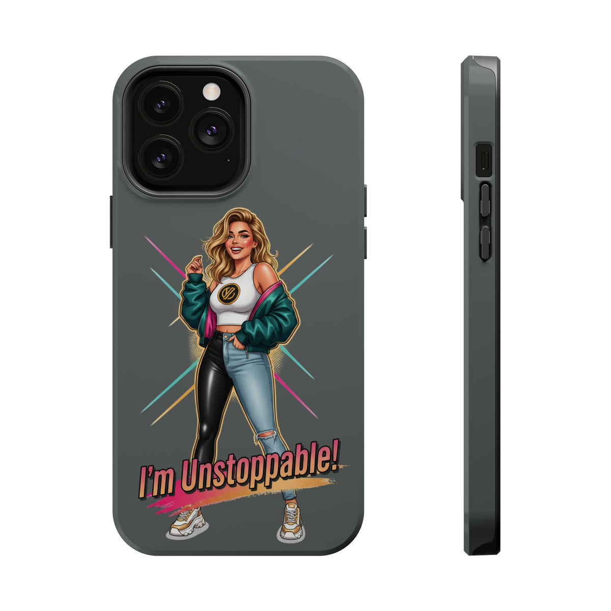 I'm Unstoppable Magnetic Protective Phone Case Gray