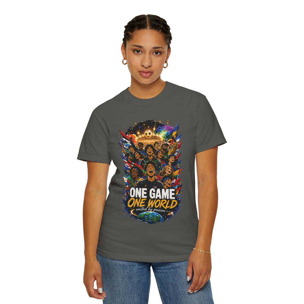 One Game One World Soccer T-Shirt — International Football Fans Graphic Tee