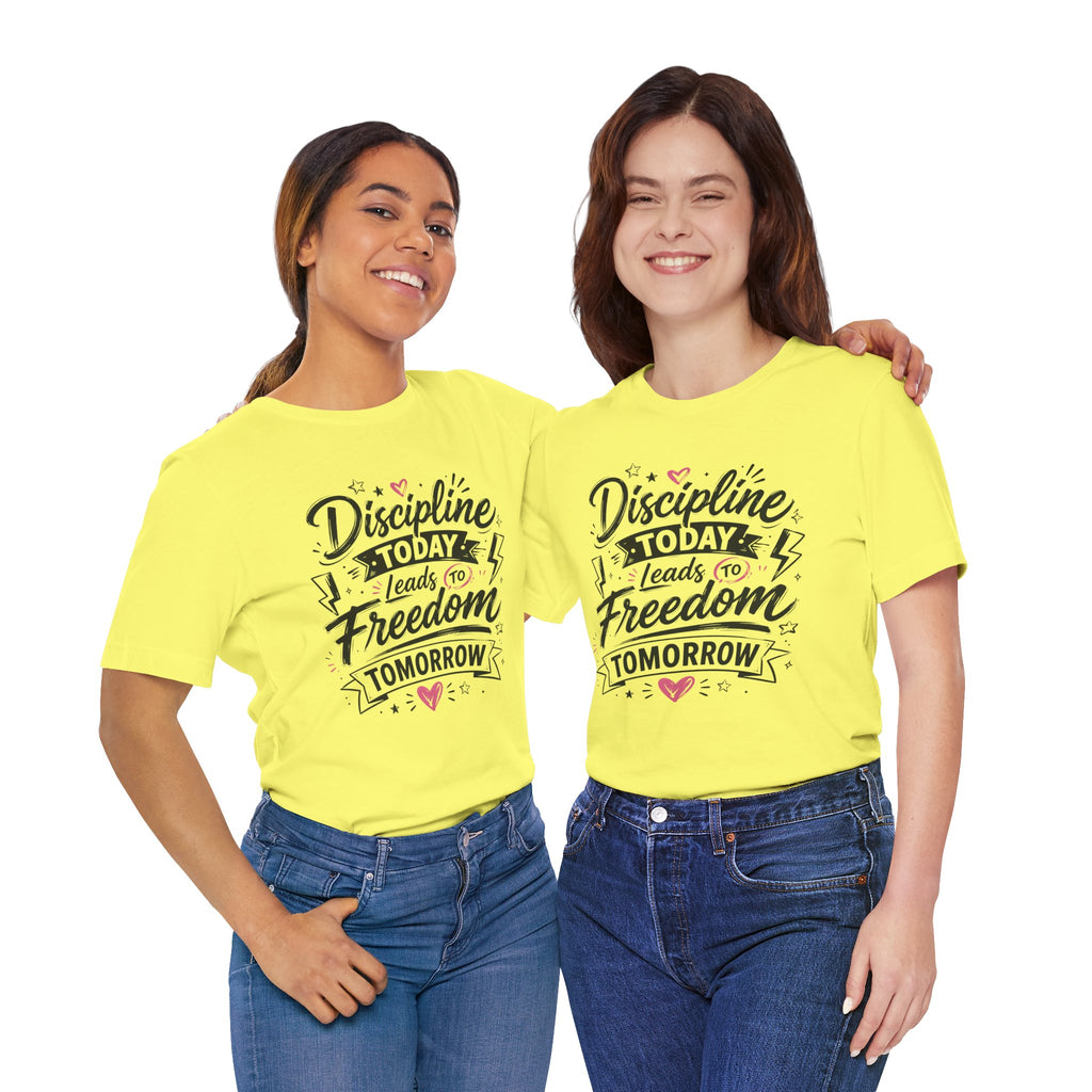 Discipline Today Leads to Freedom Tomorrow Motivational T Shirt