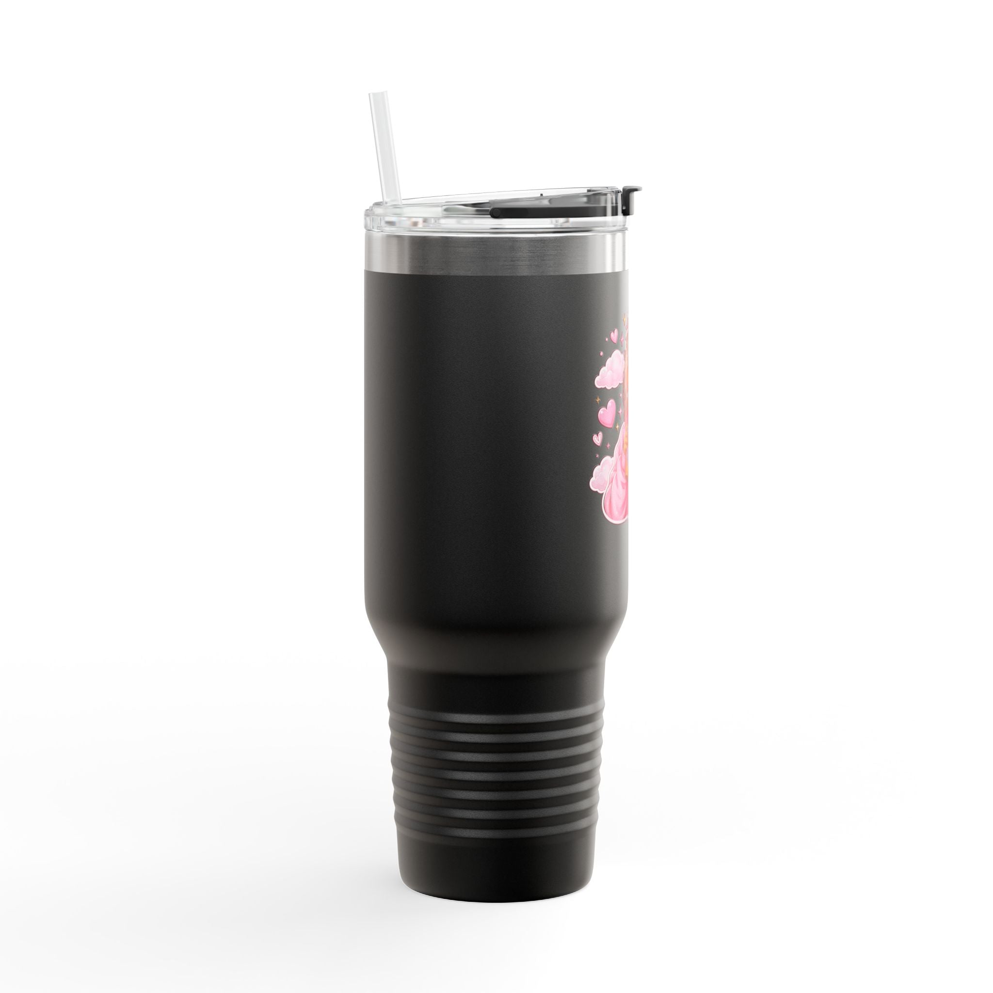 Cozy Pink Hoodie Girl 40oz Insulated Travel Mug