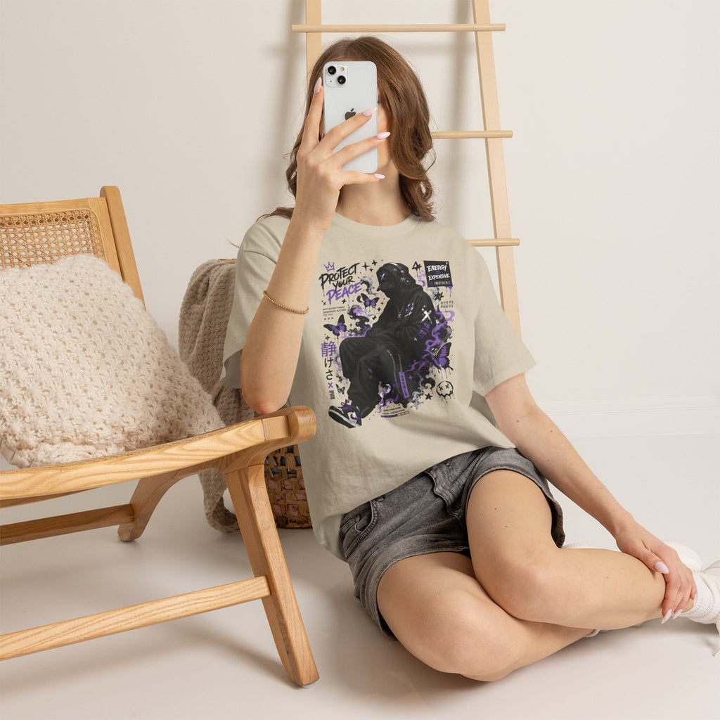 Peacekeeper Anime Graphic Tee — Purple Aesthetic Streetwear