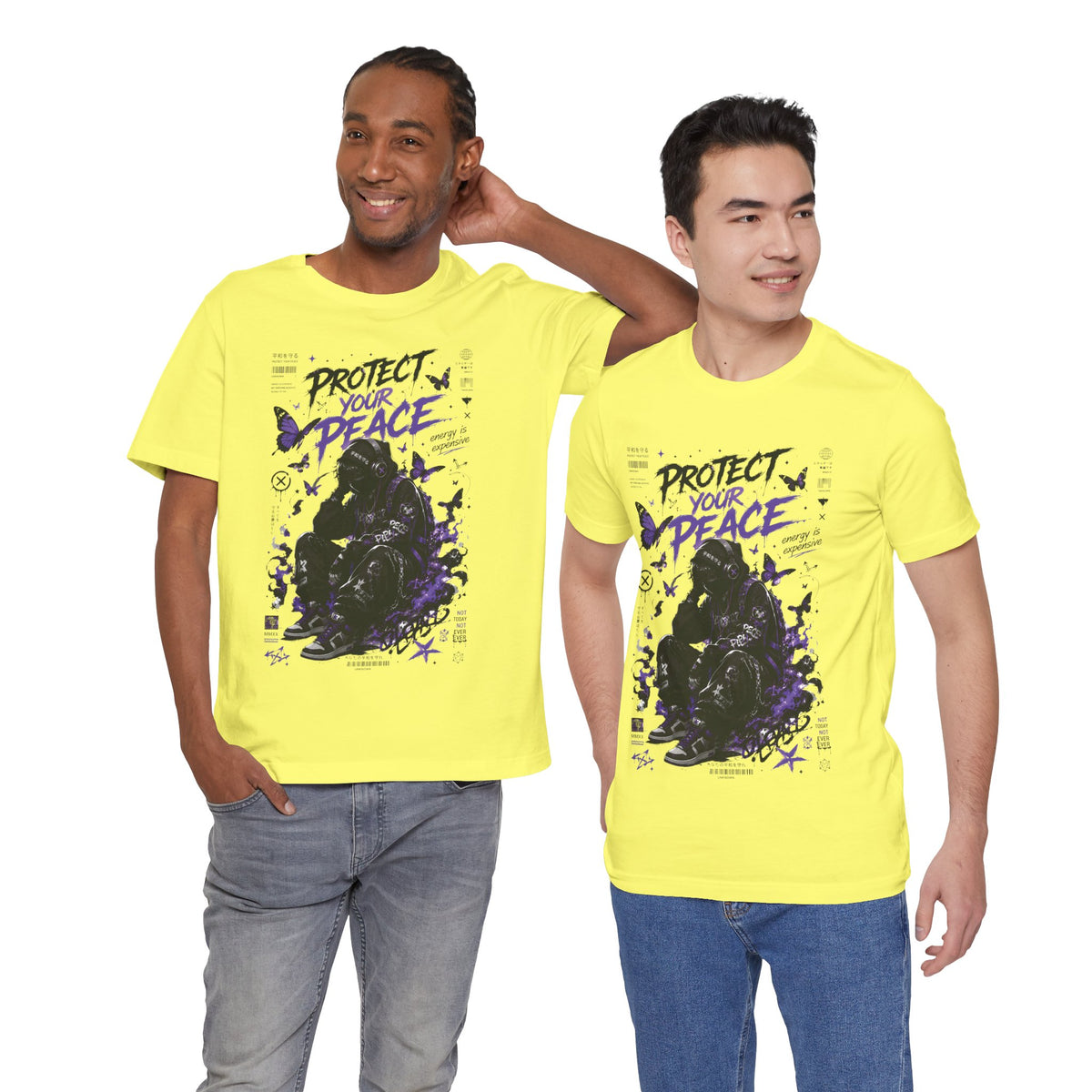 Protect Your Peace Gothic Butterfly Graphic T Shirt