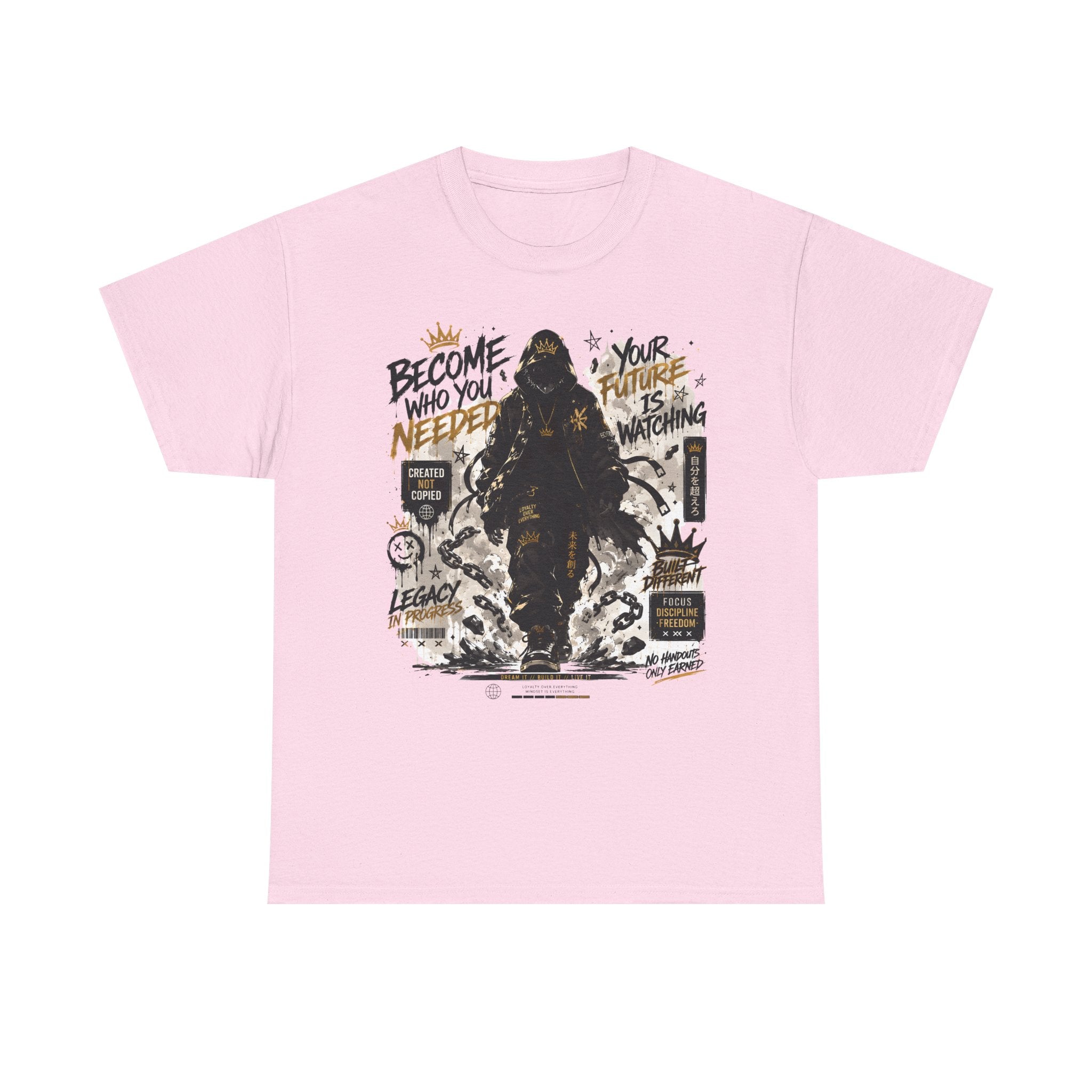Motivational Soldier Graphic Tee – "Become Who You Need" Inspirational Military Design