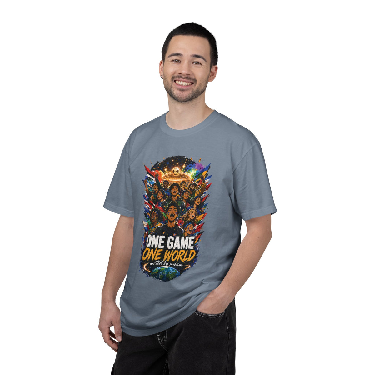 One Game One World Soccer T Shirt International Football Graphic Tee