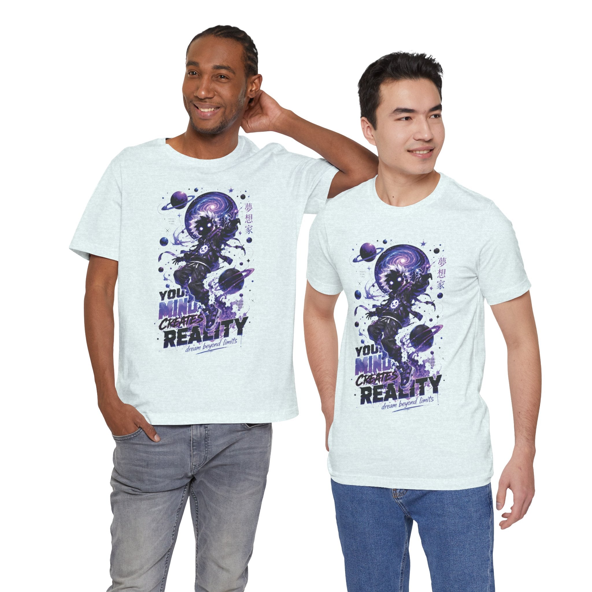 Astronaut Galaxy Tee — "Your Mind Creates Reality" Space Graphic T-Shirt