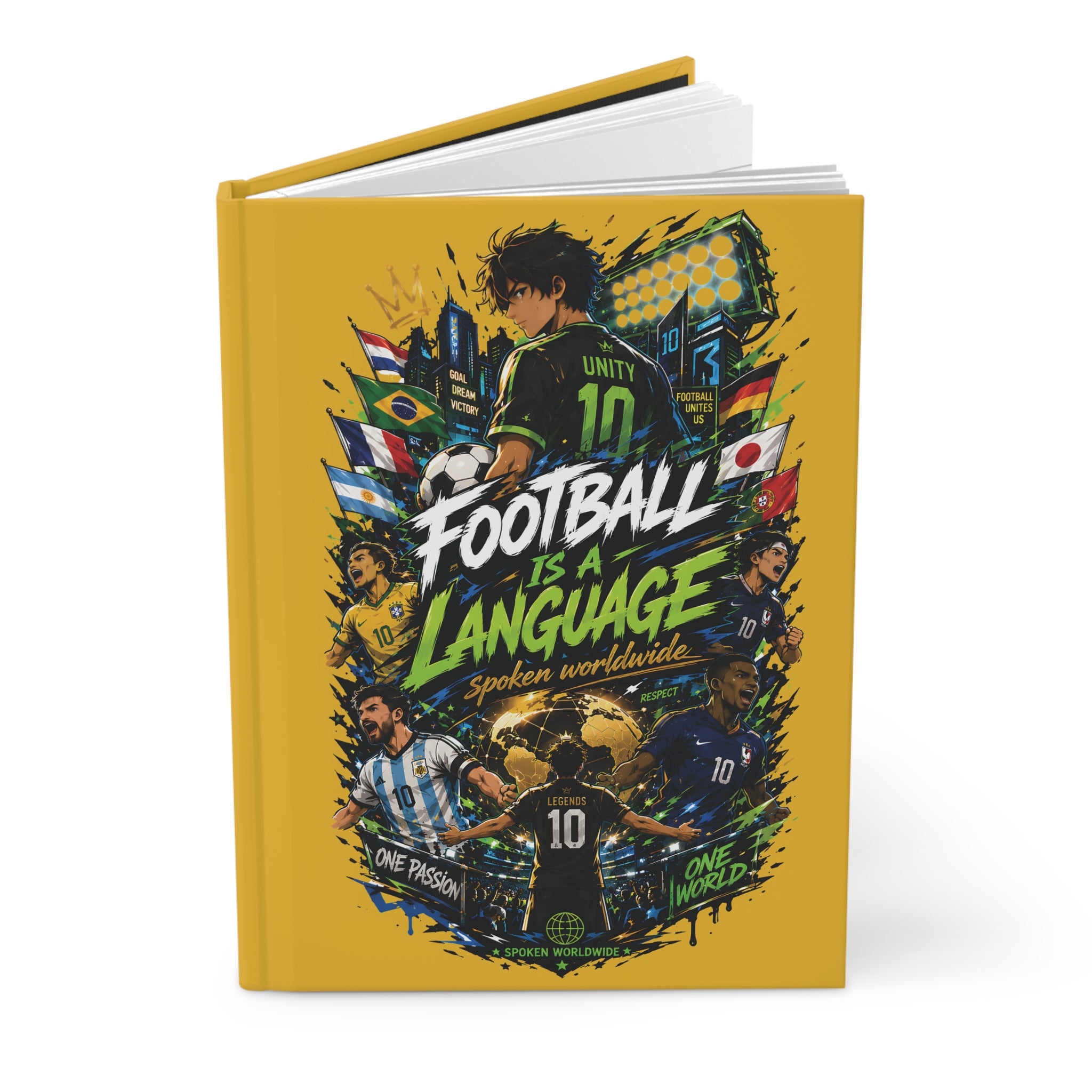 Football Is a Language Hardcover Journal — Soccer Fans Notebook