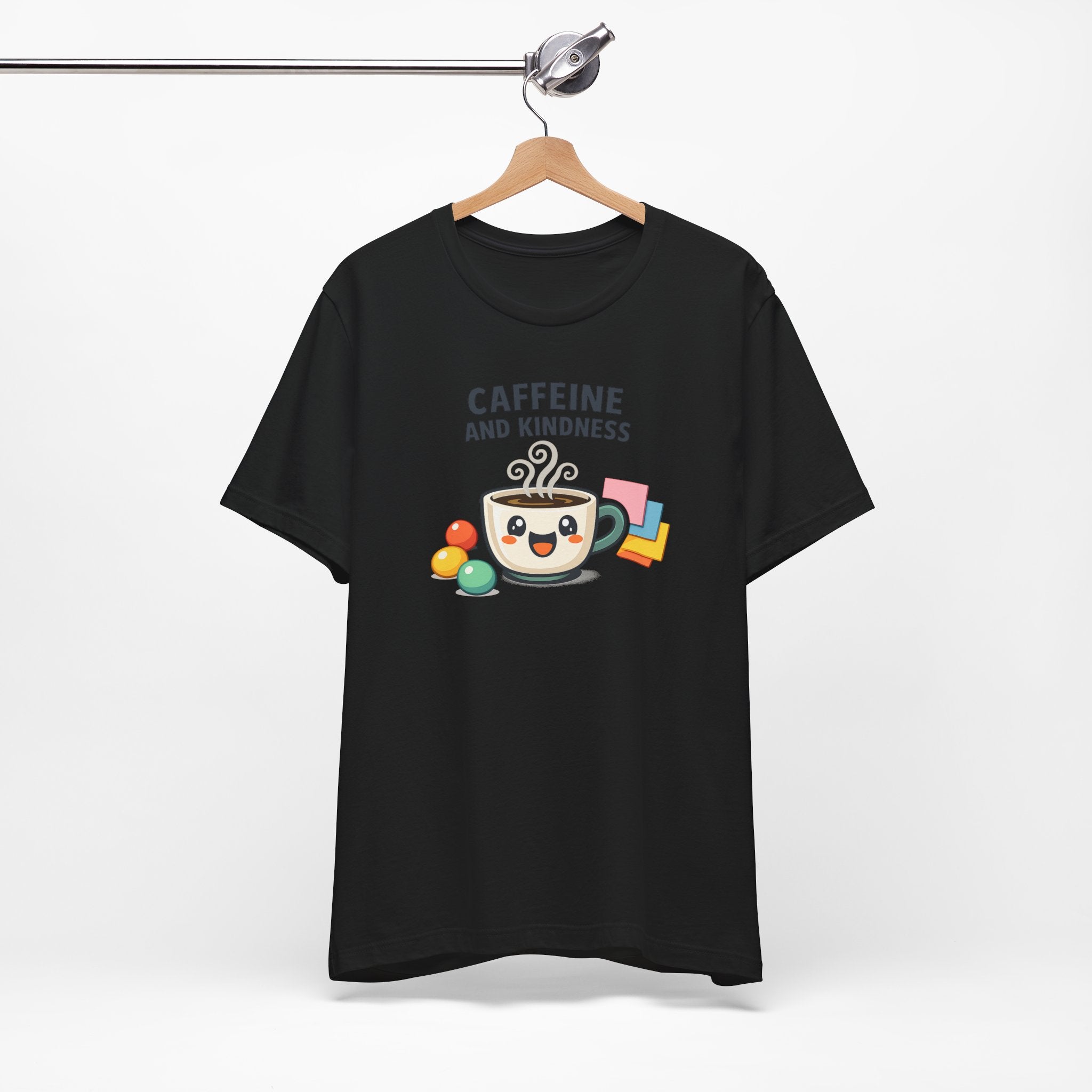Caffeine and Kindness T-Shirt - Casual Coffee Graphic Tee