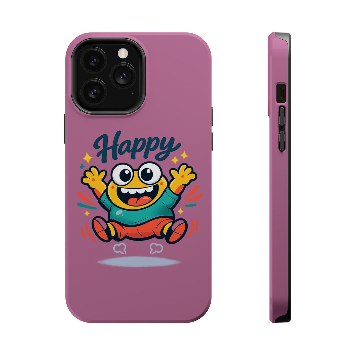Happy Monster Magnetic Protective Phone Case Pink