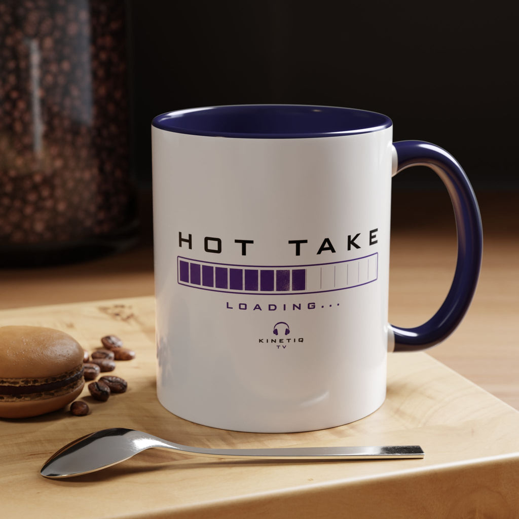 Accent Coffee Mug — "Hot Take Loading" Progress Bar Coffee Mug