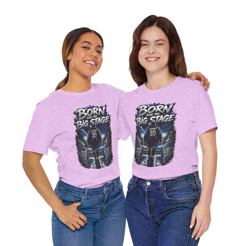 Soccer Player T‑Shirt — "Born for the Big Stage" Football Match Tee